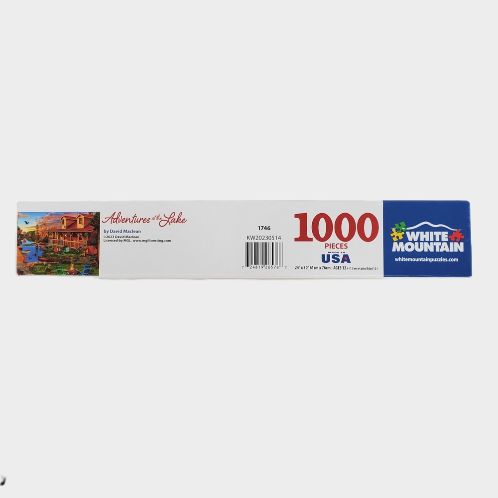 White Mountain Puzzles Adventures at the Lake 1000 Piece Jigsaw Puzzle 1746 USA - Picture 6 of 8